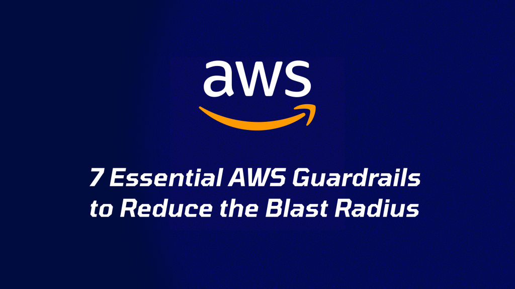 Diagram showing AWS guardrails compressing and reducing the blast radius across cloud services using preventive SCP and RCP controls
